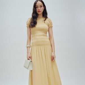 Reformation Kiria Dress Yellow - Size 4